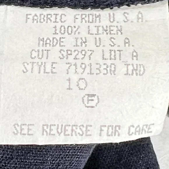 VTG Carole Little Linen Floral Embroidered Maxi Dress Short Sleeve 10 Petite - Picture 6 of 11